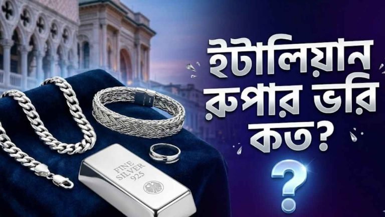 ইটালিয়ান রুপার ভরি কত