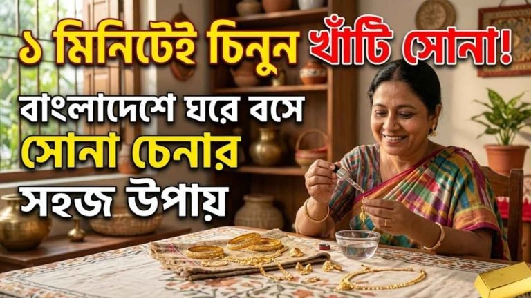 Size 16;9 আমার দেওয়া ছবি ও কীওয়ার্ড অনুযায়ী আমাকে আকর্ষণীয় একটি ছবি বানিয়ে দাও যা YouTube ভিডিও থামবেল এর জন্য হবে তবে কোথাও YouTube লগো বা কোন কিছু থাকবে না যেমন ডলার, রুপি টাকা চিহ্ন and এটা আকর্ষণীয় হবে।  pic in bangla , not showing  পিকচার কীওয়ার্ড: বাংলাদেশে বিভিন্ন ধরনের সোনা চেনার ঘরোয়া উপায়