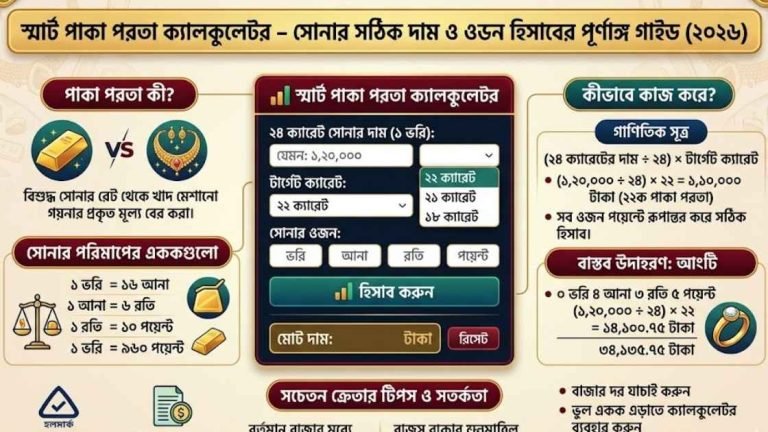 স্মার্ট পাকা পরতা ক্যালকুলেটর